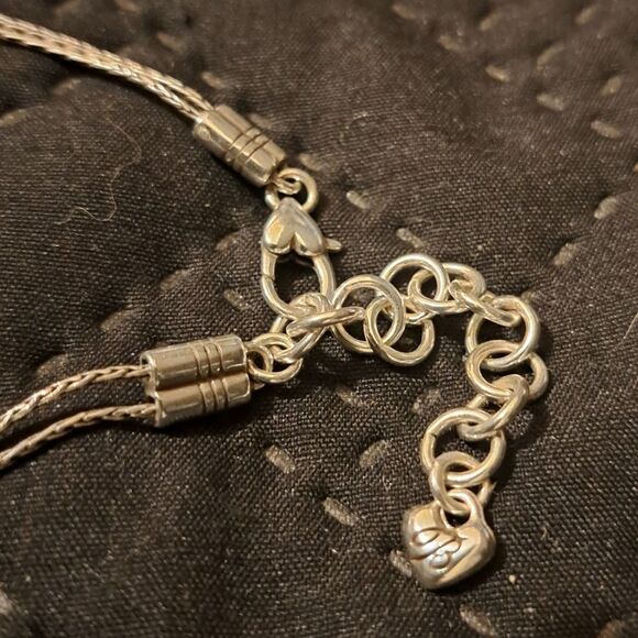 RARE GORGEOUS!! Brighton Silver 925 TRIBAL CHOKER Necklace In Heart Shaped Tin - Picture 9 of 14